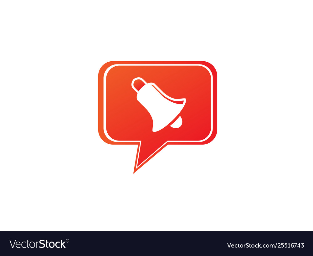 Bell ring for logo design in chat icon