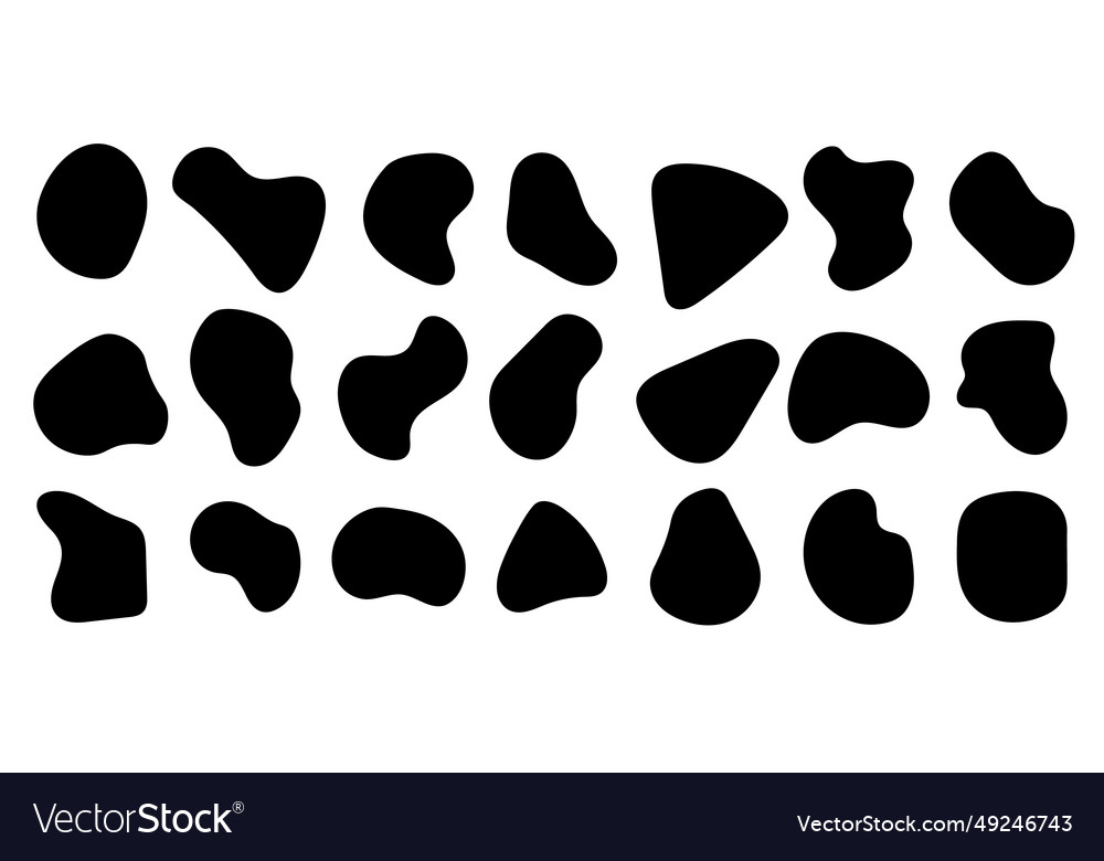 Blob liquid organic shapes random simple vector image Blob liquid organic shapes random simple