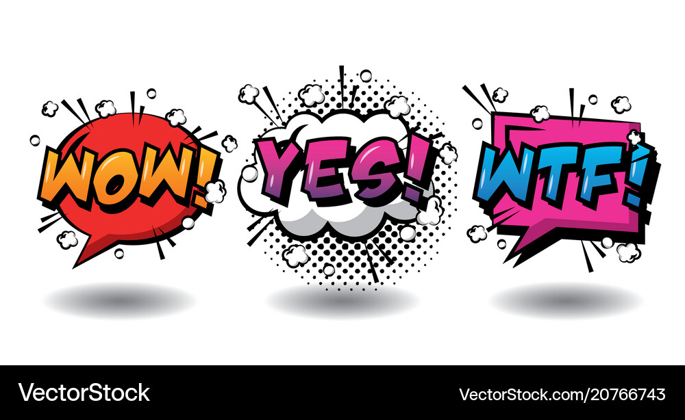 Comic pop art speech bubble Royalty Free Vector Image