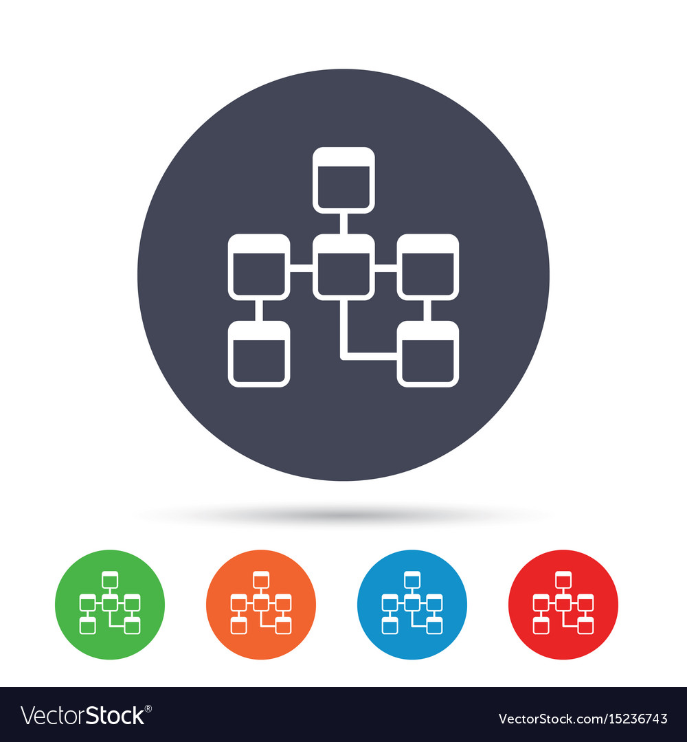 Database sign icon relational schema