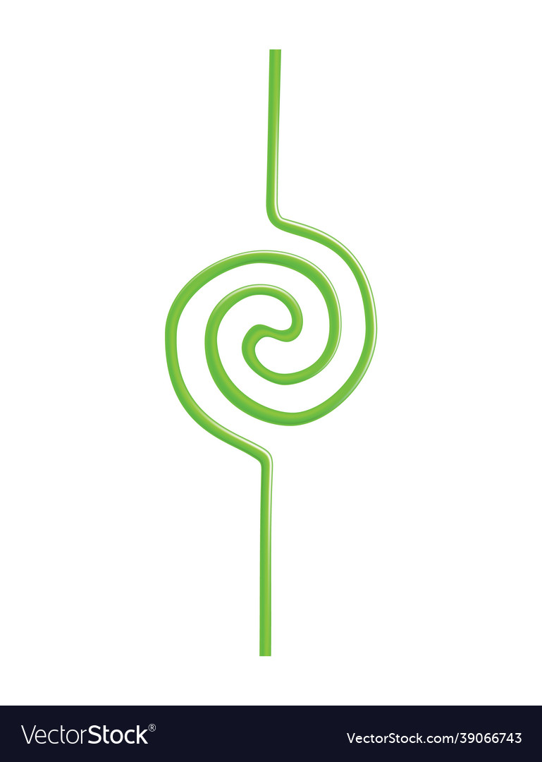 Drinking straw in abstract design or form color vector image Drinking straw in abstract design or form color