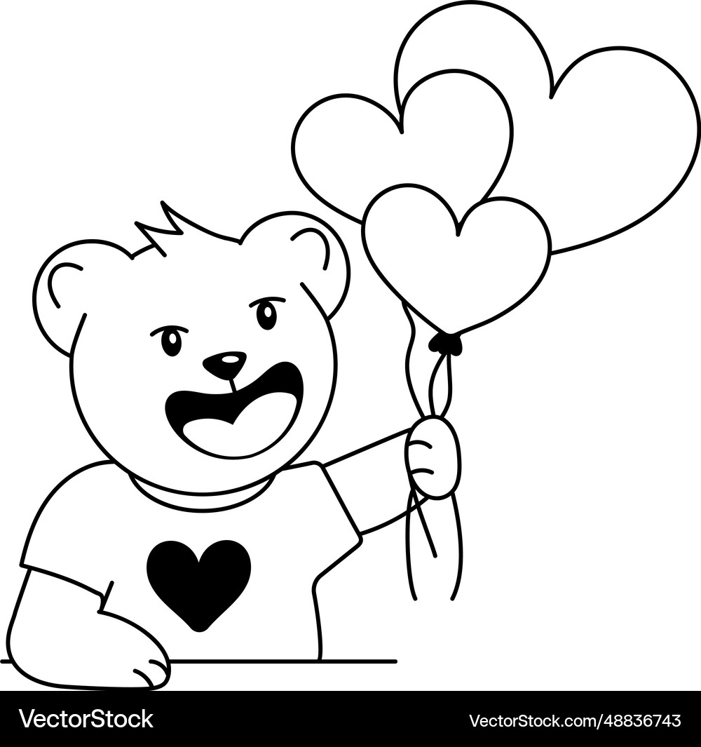 Holding balloons Royalty Free Vector Image - VectorStock
