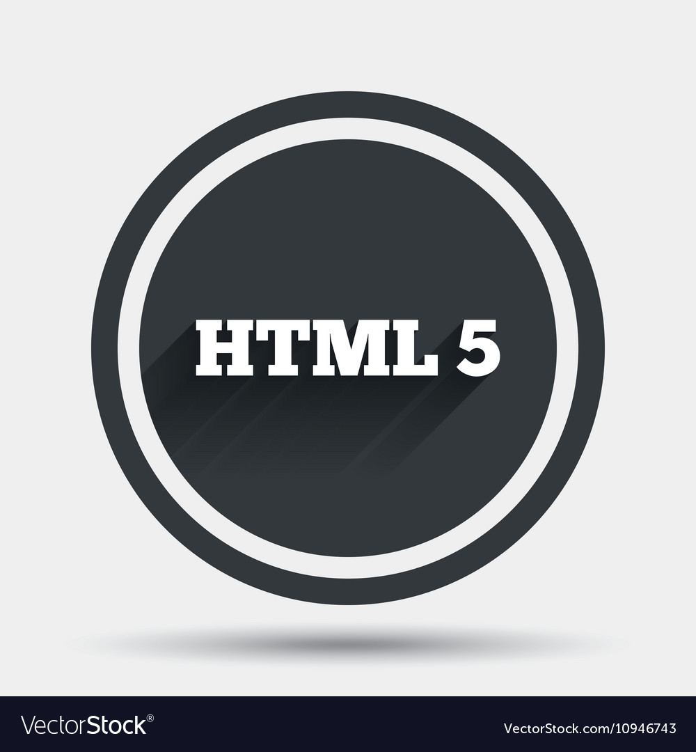 Html5 sign icon new markup language symbol