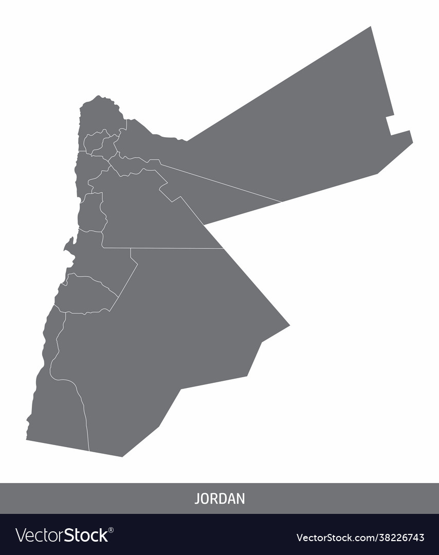 Jordan administrative map