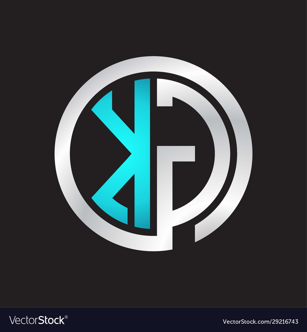Kg initial logo linked circle monogram