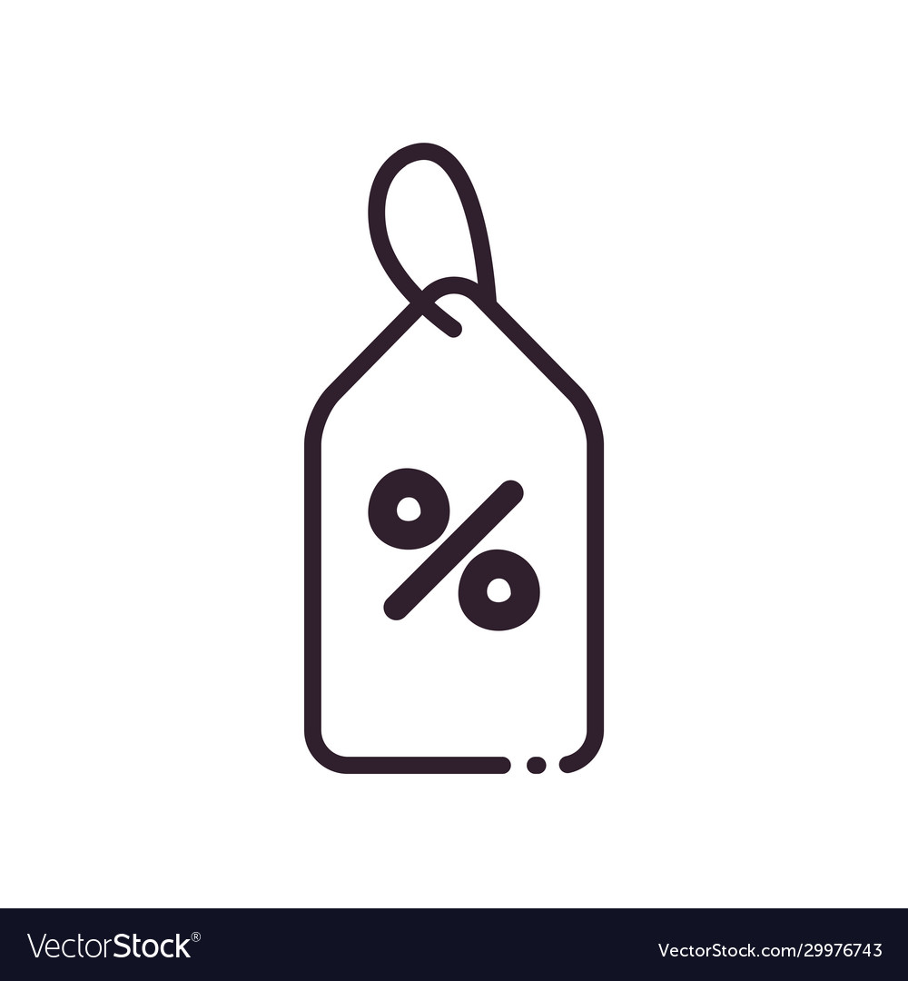 Label with percentage line style icon