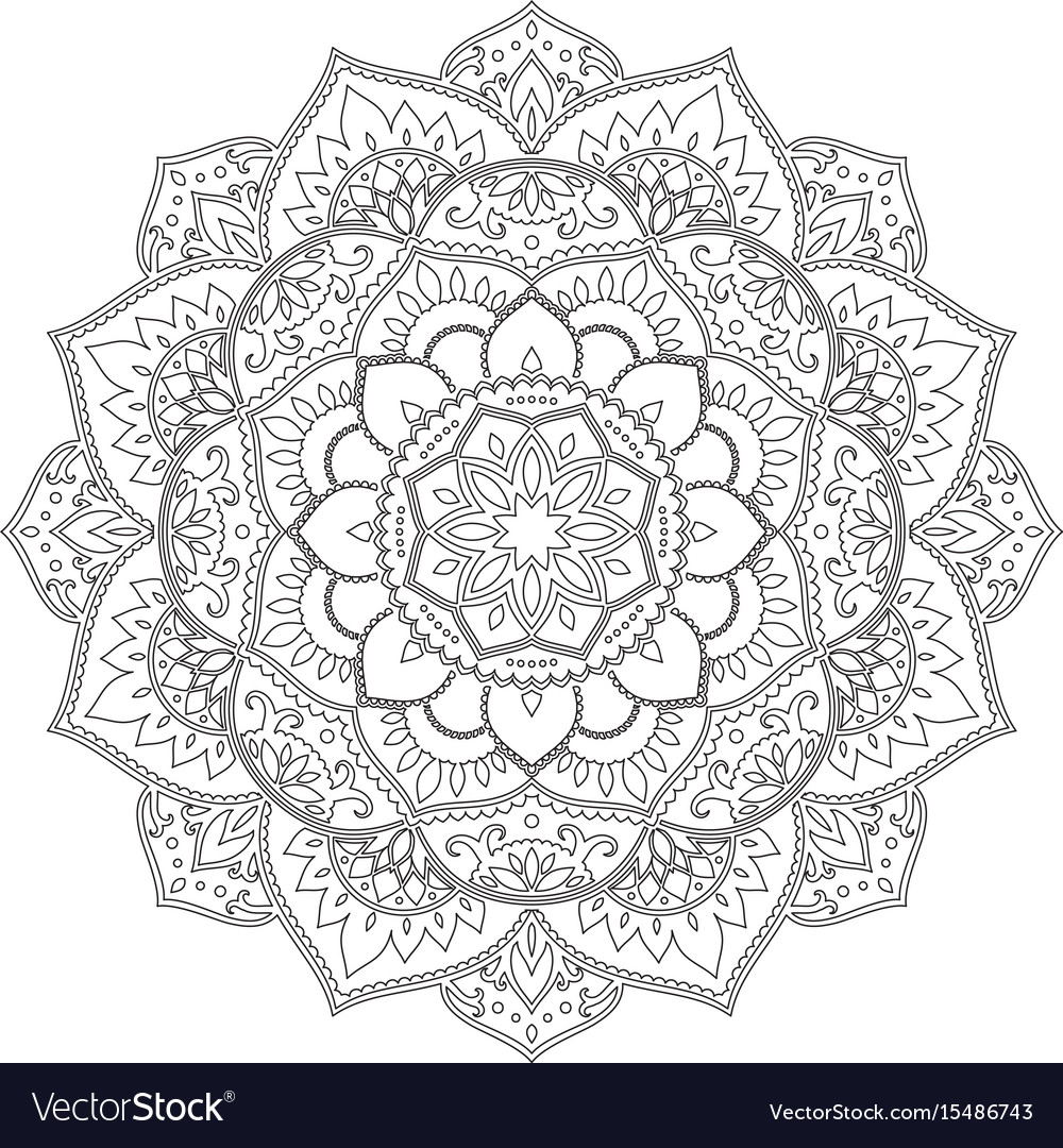 Mandala Round Pattern Royalty Free Vector Image