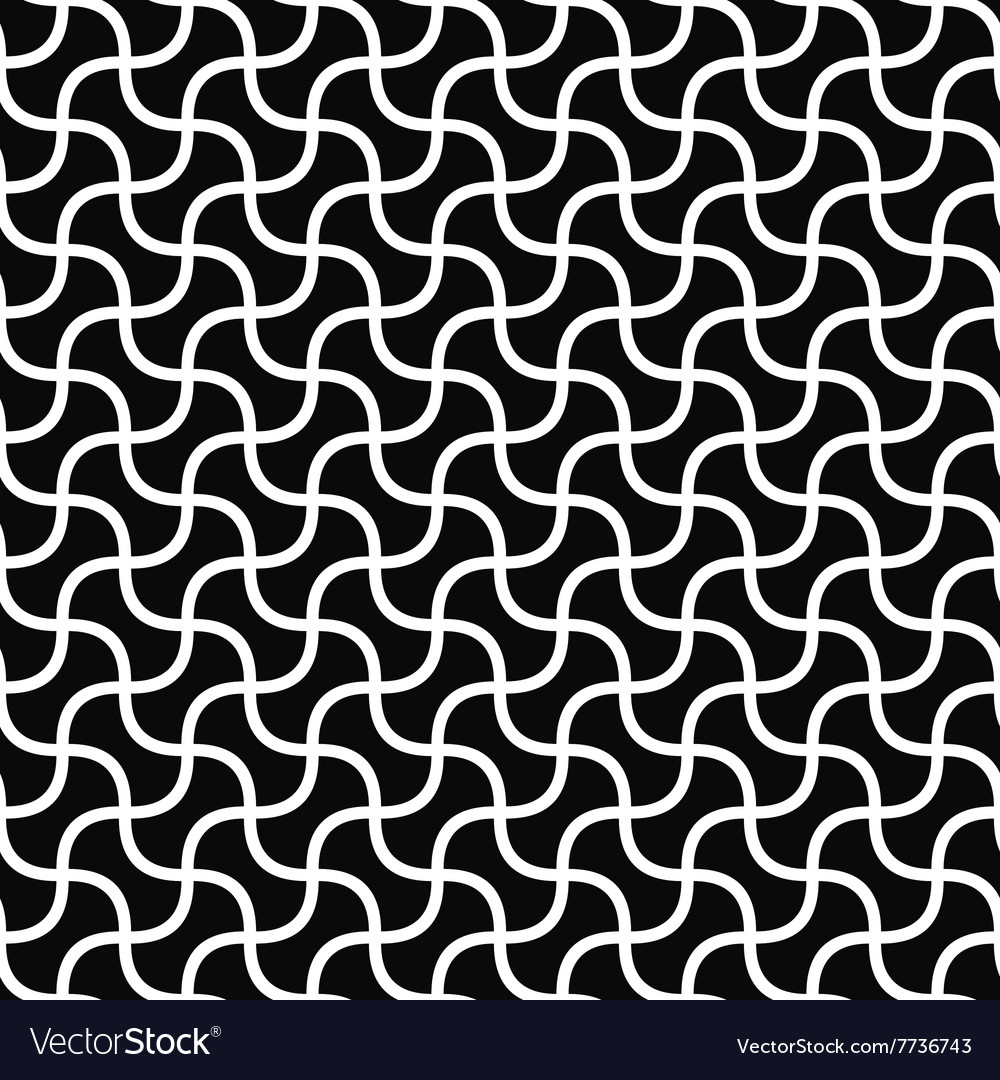 Monochromatic seamless curved shape pattern