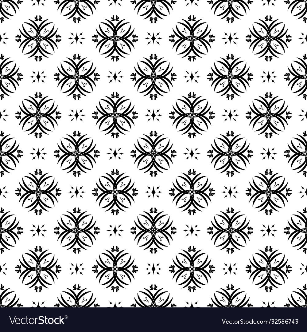 Monochrome seamless pattern 04 vector image Monochrome seamless pattern 04