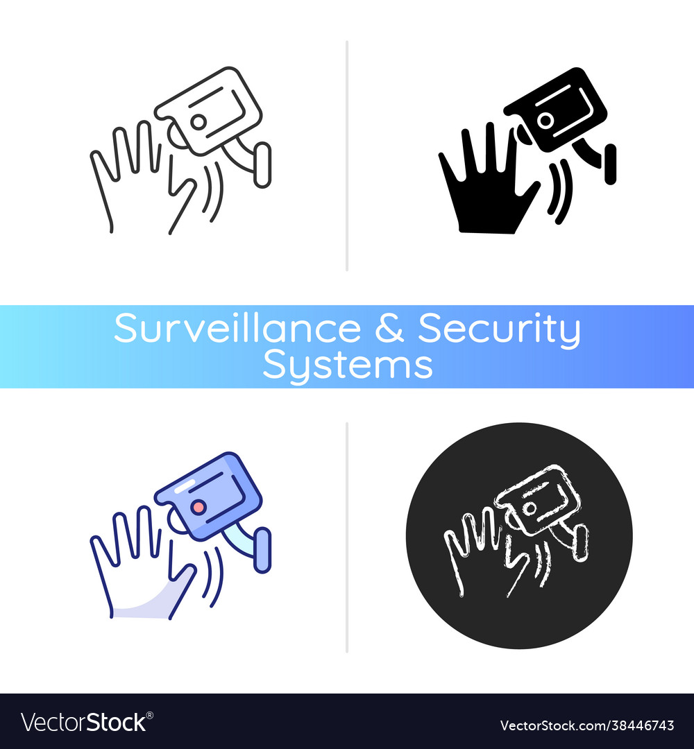 Motion detection camera icon vector image Motion detection camera icon