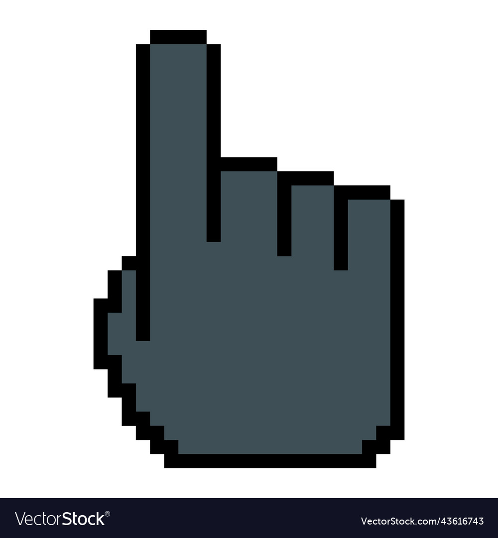 Mouse cursor pixel icon web click symbol computer vector image Mouse cursor pixel icon web click symbol computer