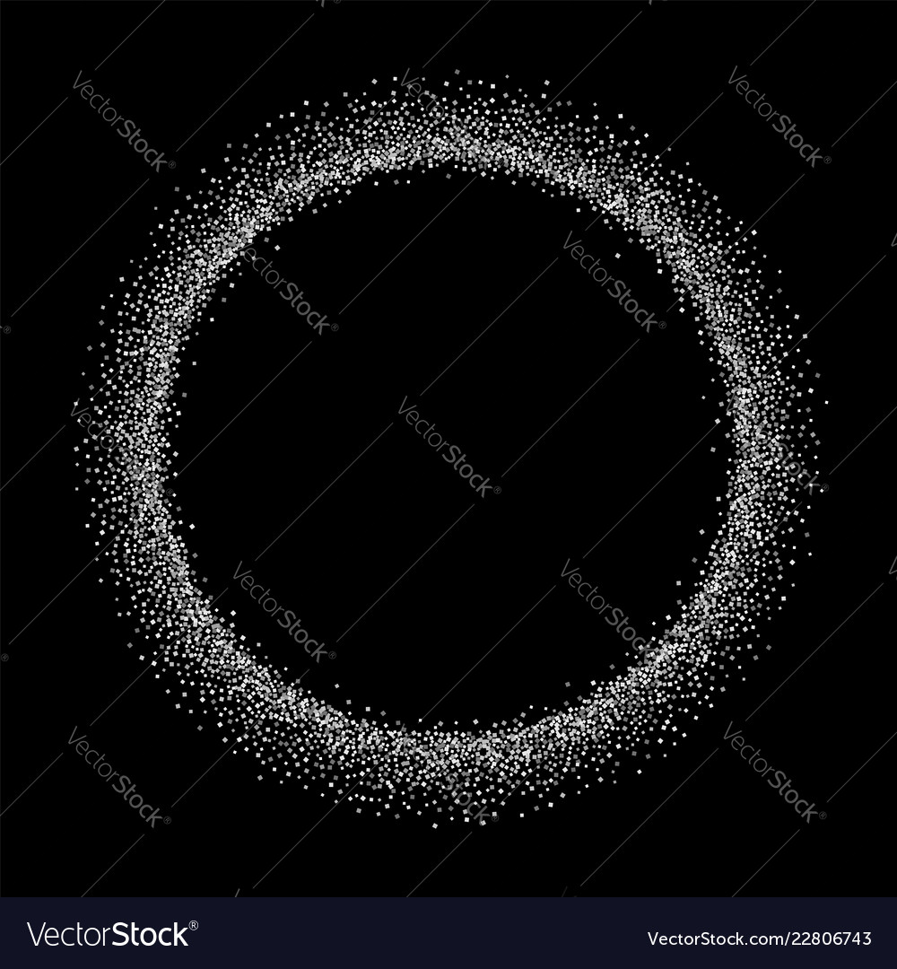 Silver circle isolated black background round Vector Image