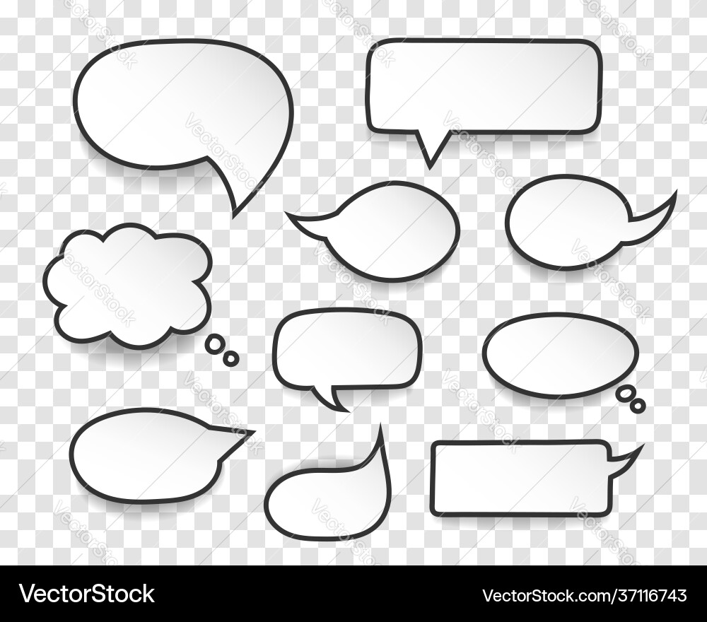 Speech bubbles Royalty Free Vector Image - VectorStock