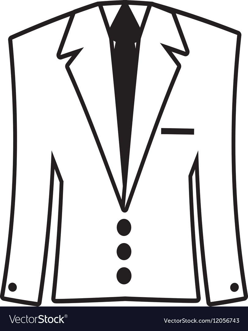 Suit elegant male isolated icon