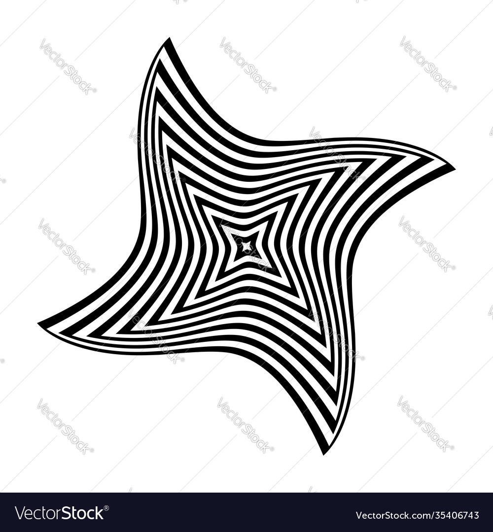 Twisting design element vector image Twisting design element