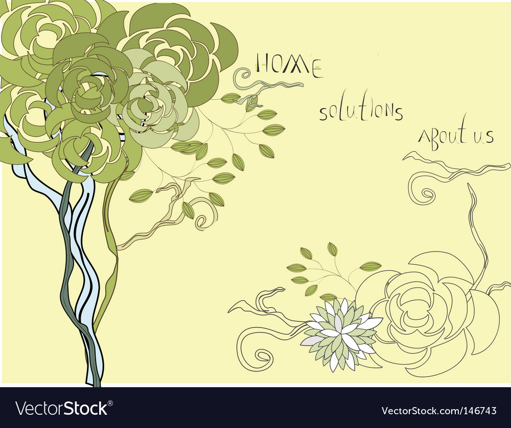 Website brochure template with tree