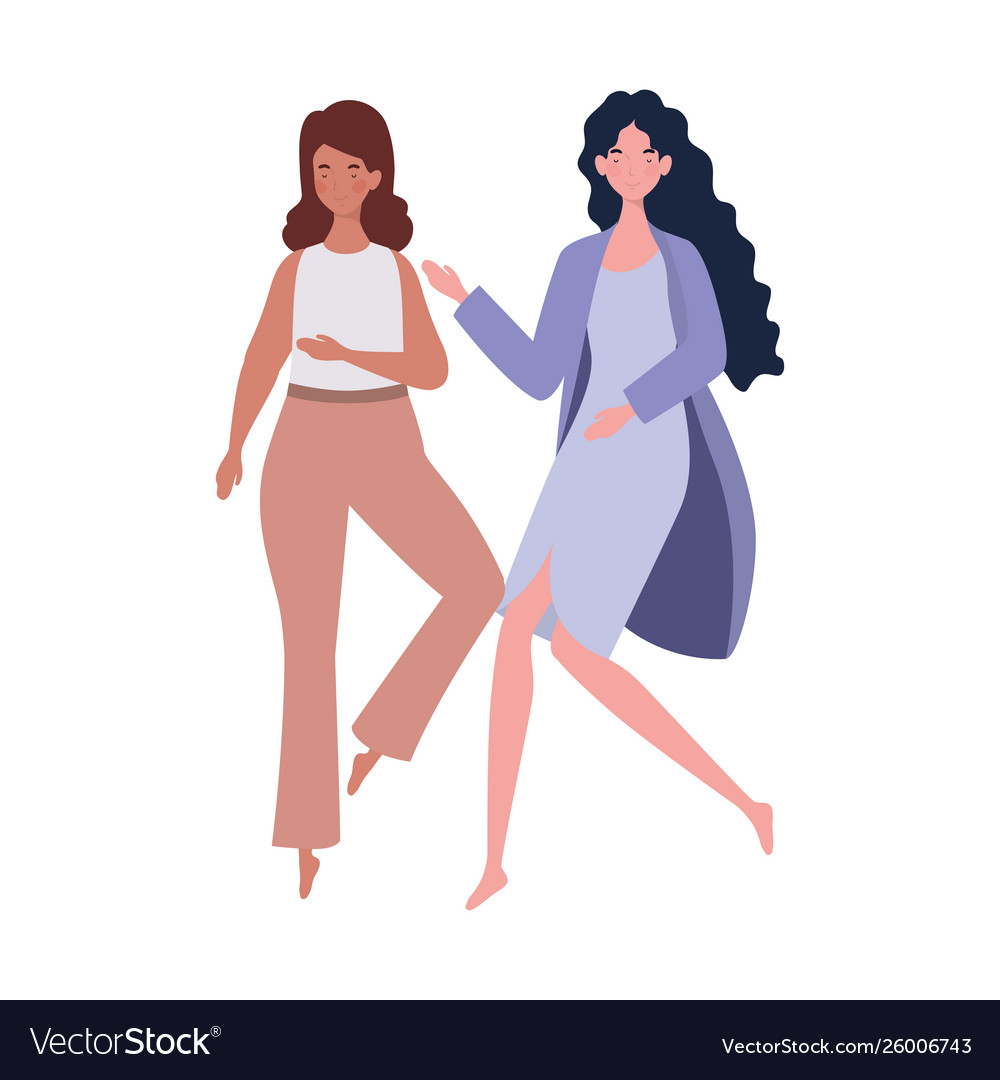 Young women with sleeping pose character