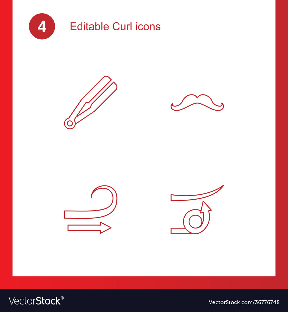 4 curl icons