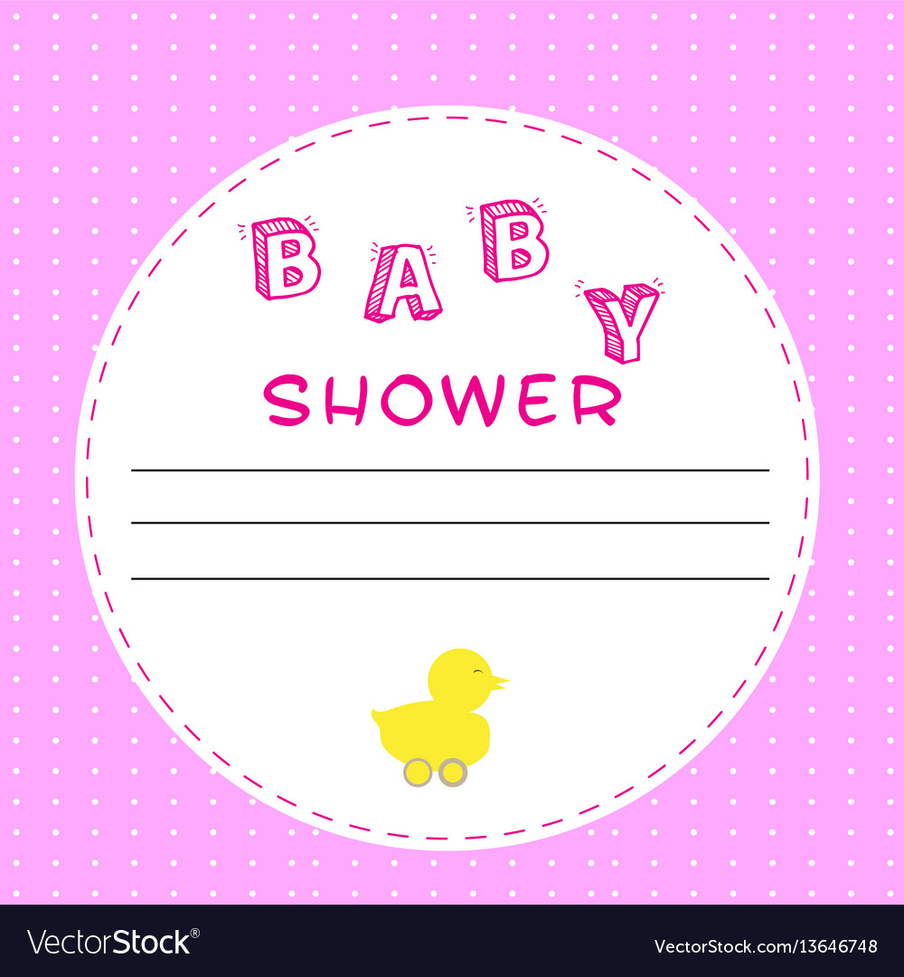 Bashower card Royalty Free Vector Image - VectorStock