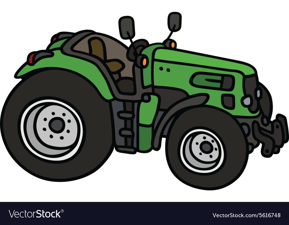 Green Open Tractor Royalty Free Vector Image - Vectorstock