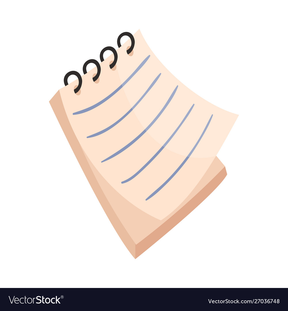 Open notebook on a spring vector image Open notebook on a spring