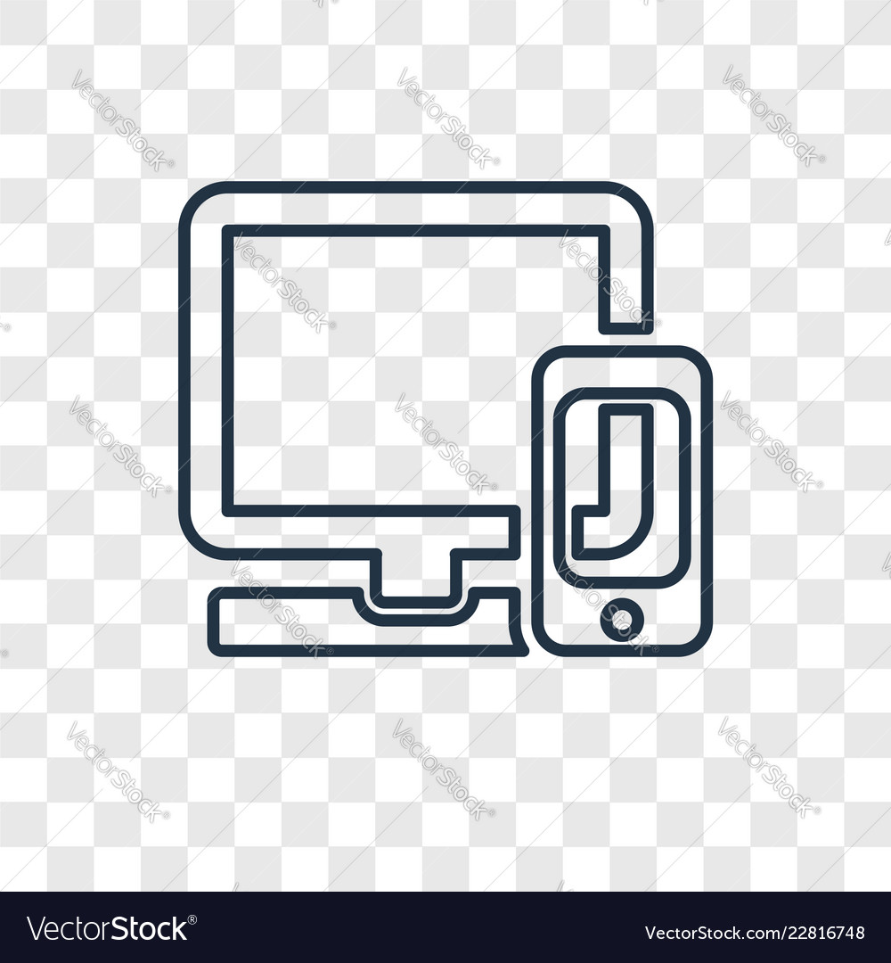 Responsive concept linear icon isolated vector image Responsive concept linear icon isolated