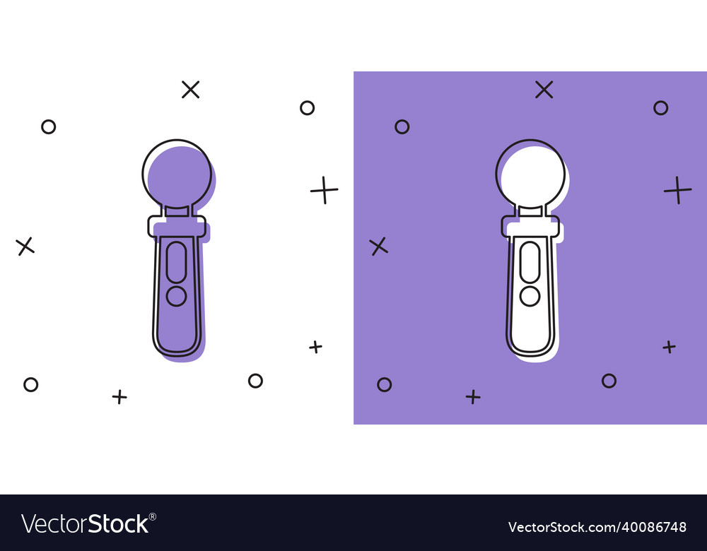 Set vr controller game icon isolated on white vector image Set vr controller game icon isolated on white