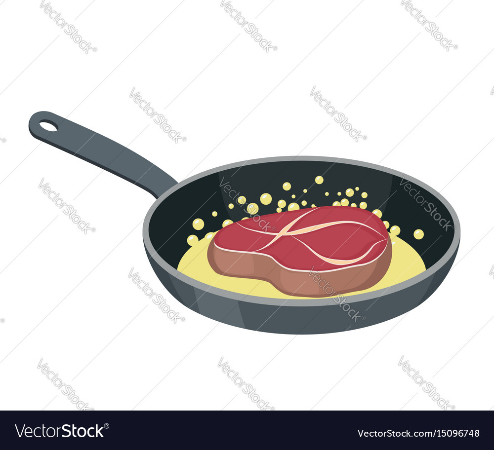 Steak frying pan beefsteak griddle fried piece