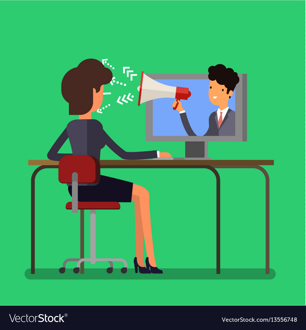 Web advertising and spam concept Royalty Free Vector Image