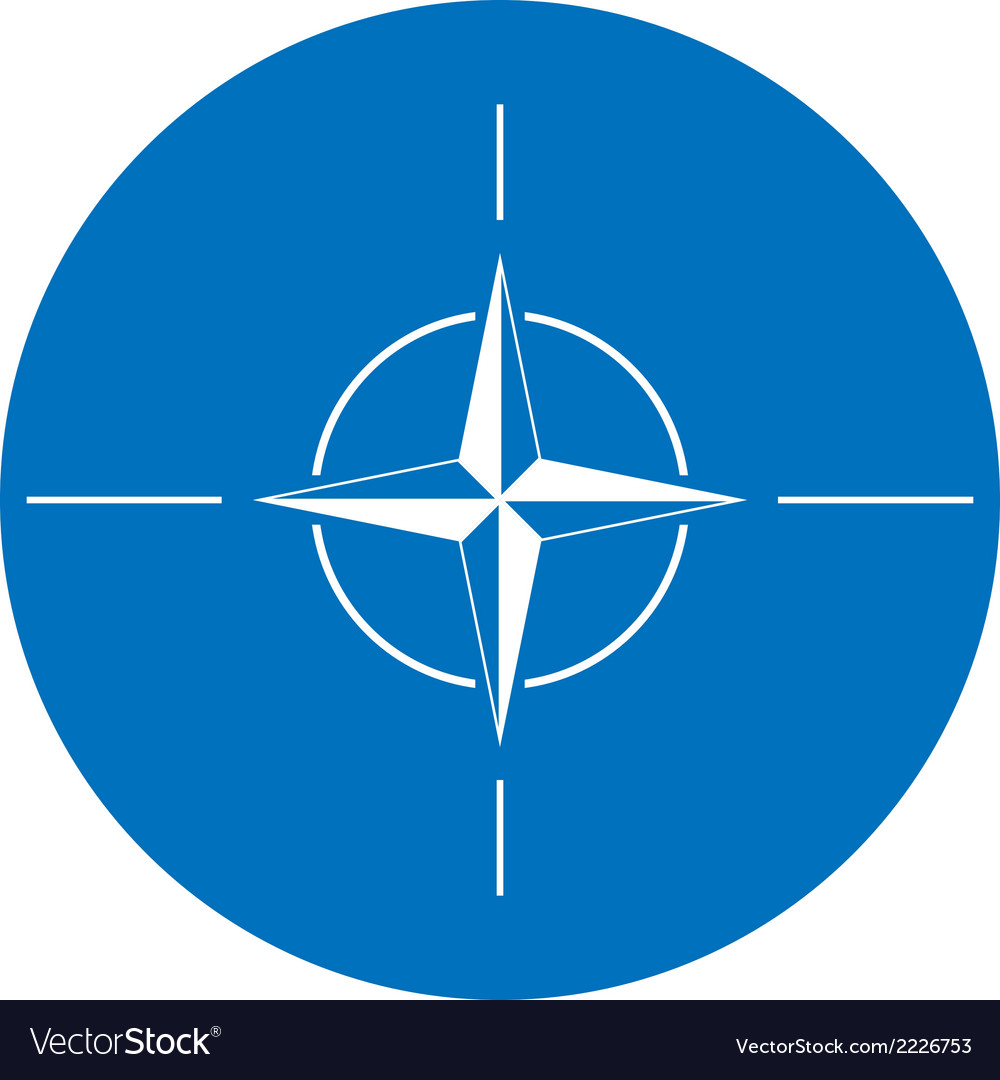 Button with flag of nato