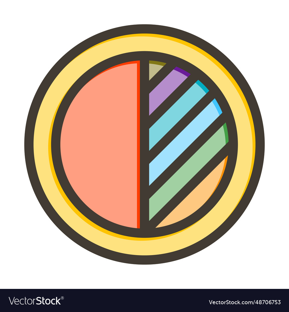 Color contrast thick line filled colors icon Vector Image