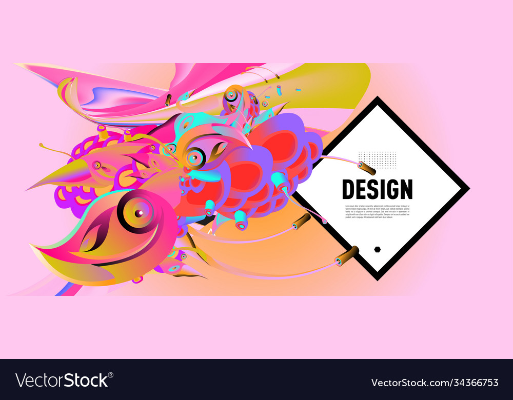 Colorful abstract banner template with dummy text Vector Image