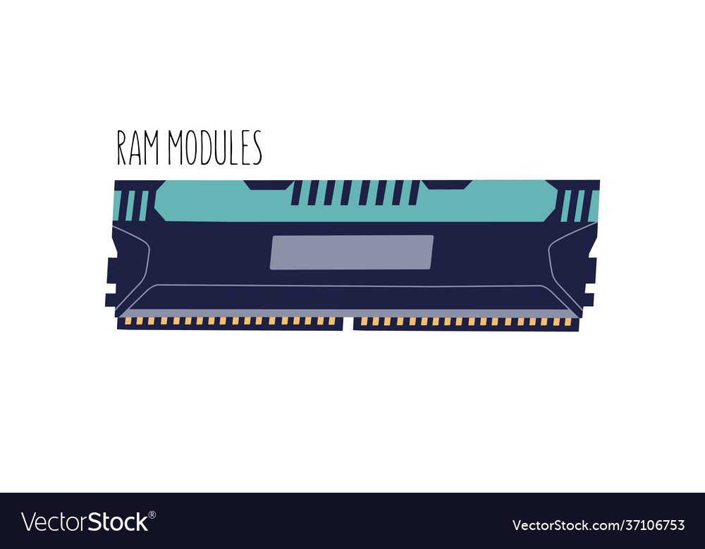 Computer memory module or ram stick isolated