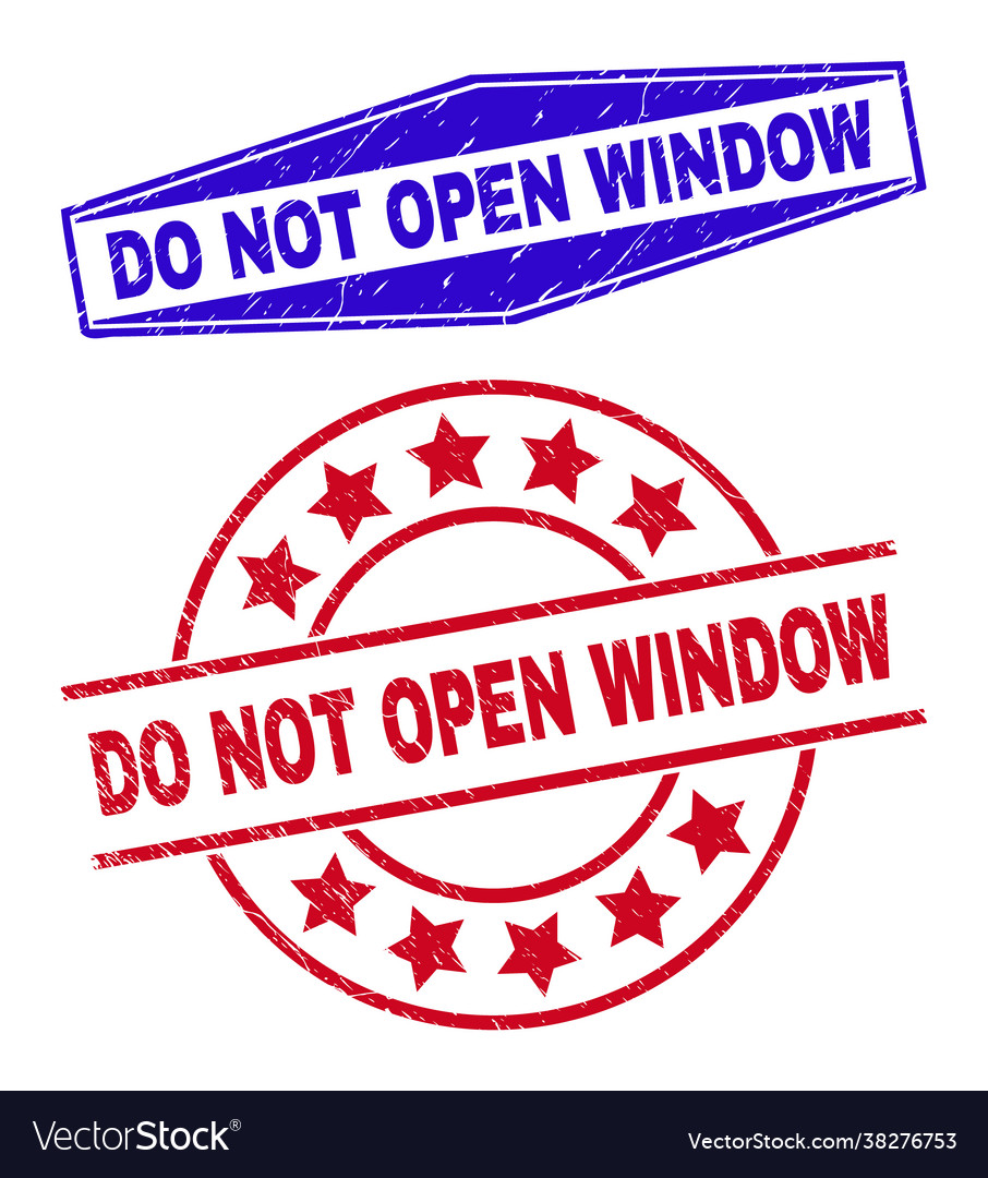 Do not open window unclean badges in circle and Vector Image