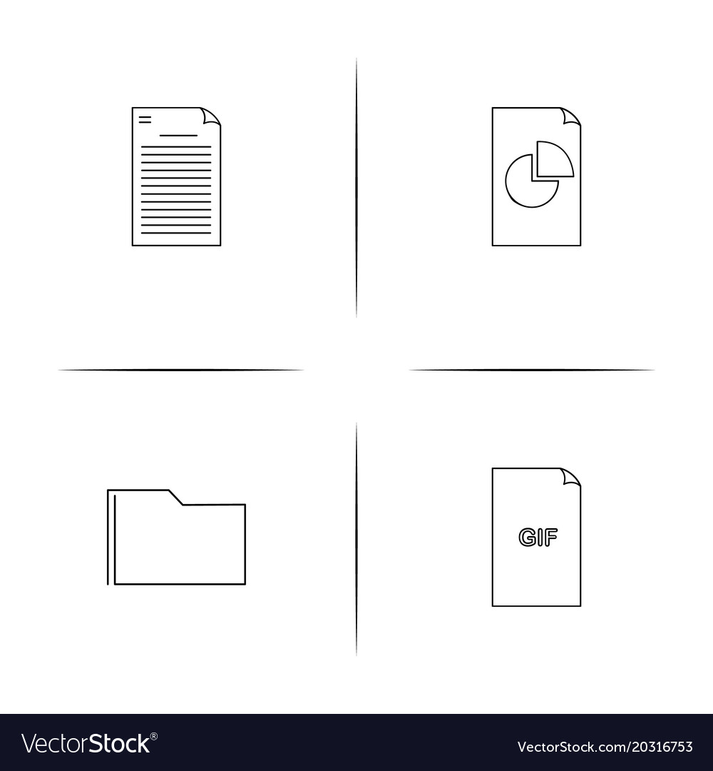 Files and folders sign simple linear icon