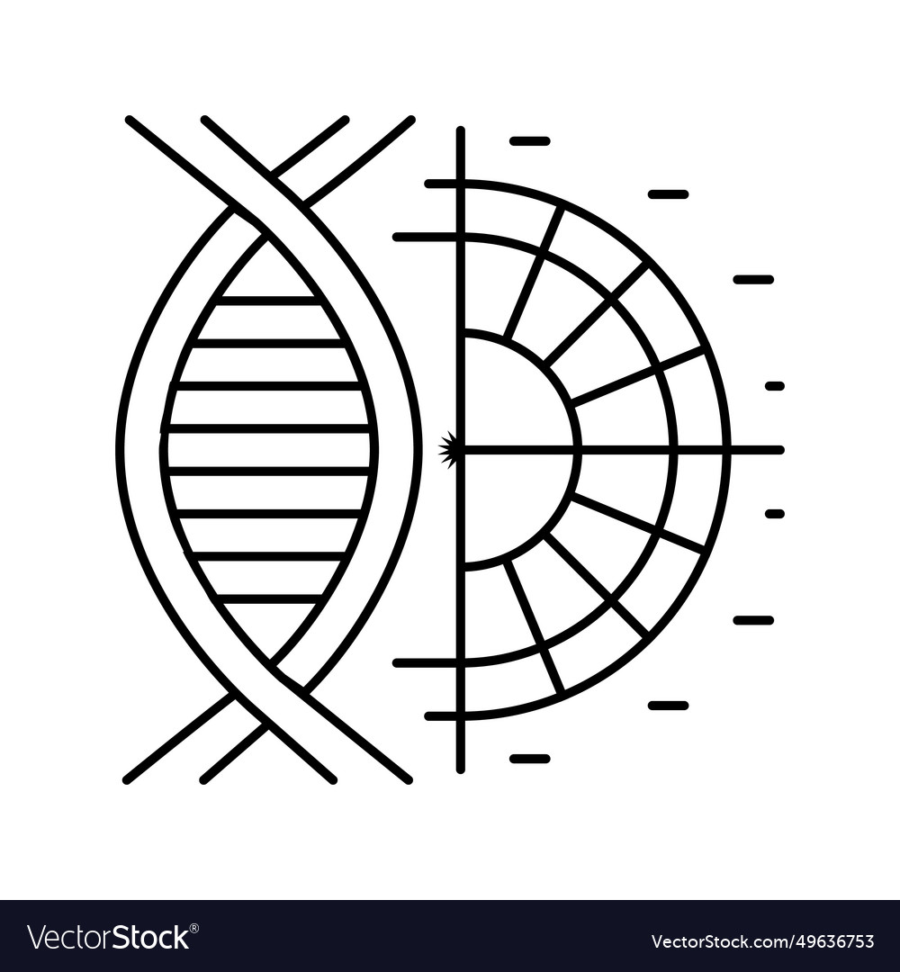 Genetic code biochemistry line icon