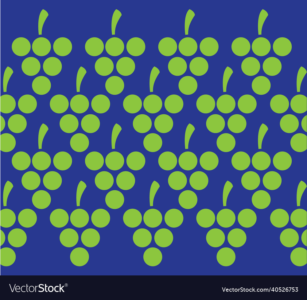 Grapes and leaves pattern background design vector image Grapes and leaves pattern background design