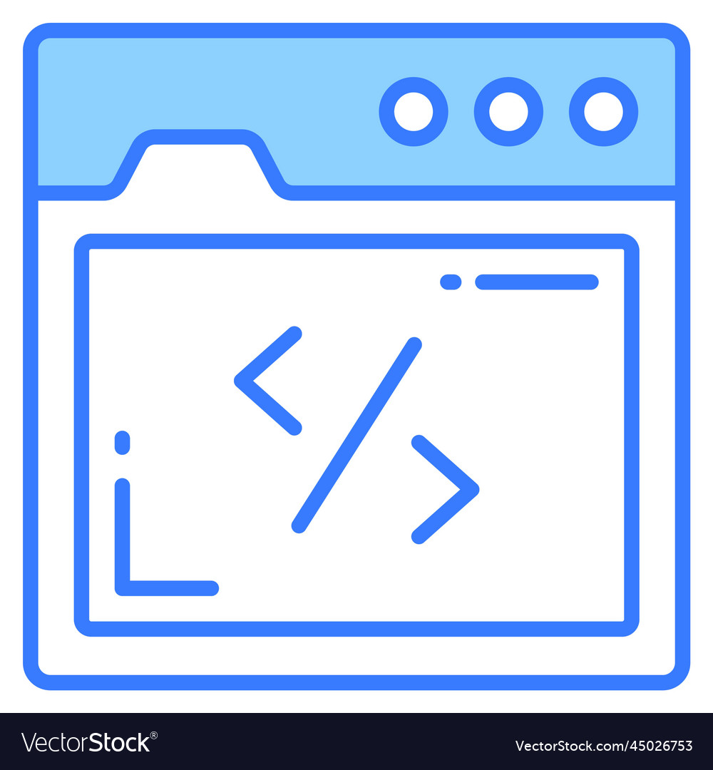 Programing icon for graphic and web design