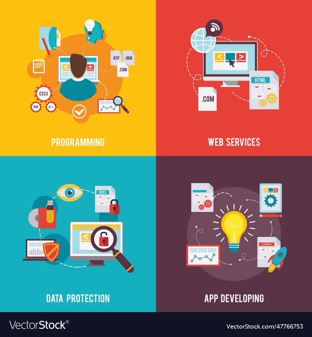 Programmer icon flat