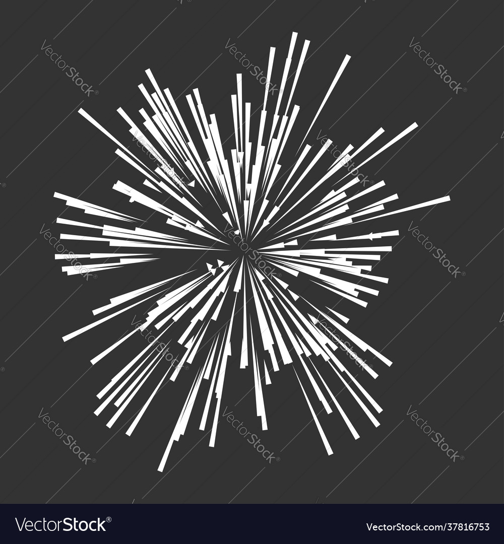 Radial radiating lines beams rays random