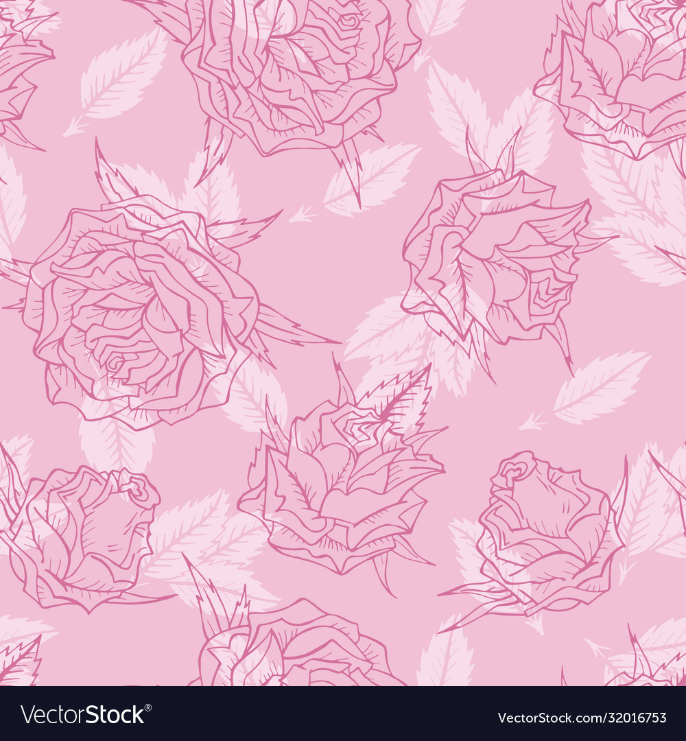 Seamless pattern with roses