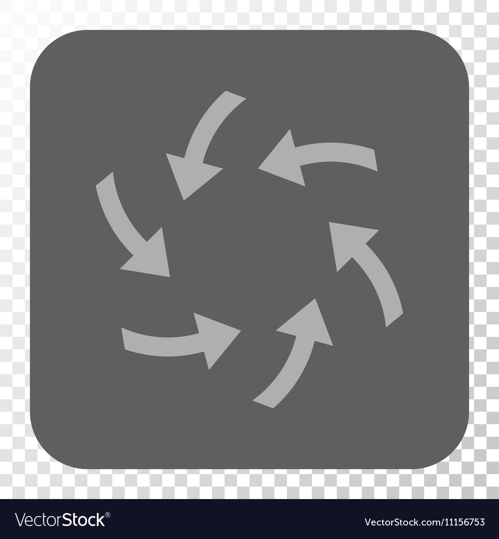 Swirl arrows rounded square button
