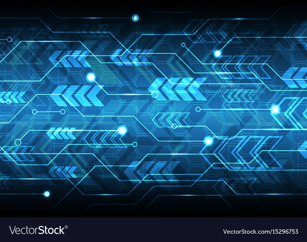 Technology digital future abstract arrow circuit Vector Image