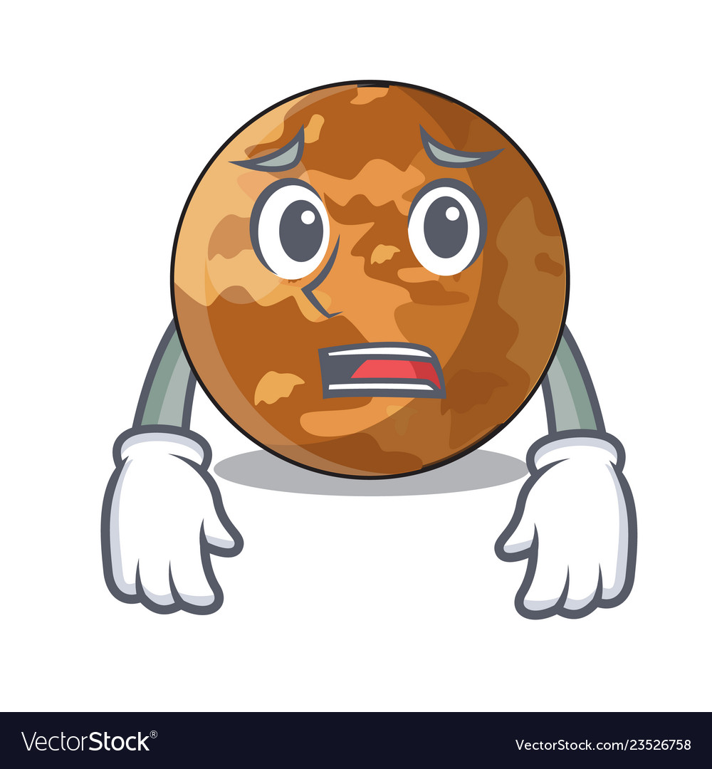 Afraid plenet mercury shape in the character Vector Image Afraid plenet mercury shape in the character