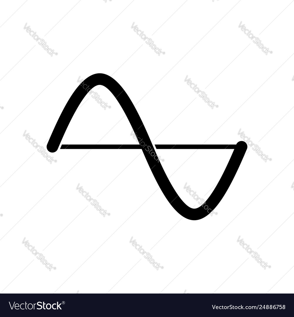 Amplitude graph icon Royalty Free Vector Image