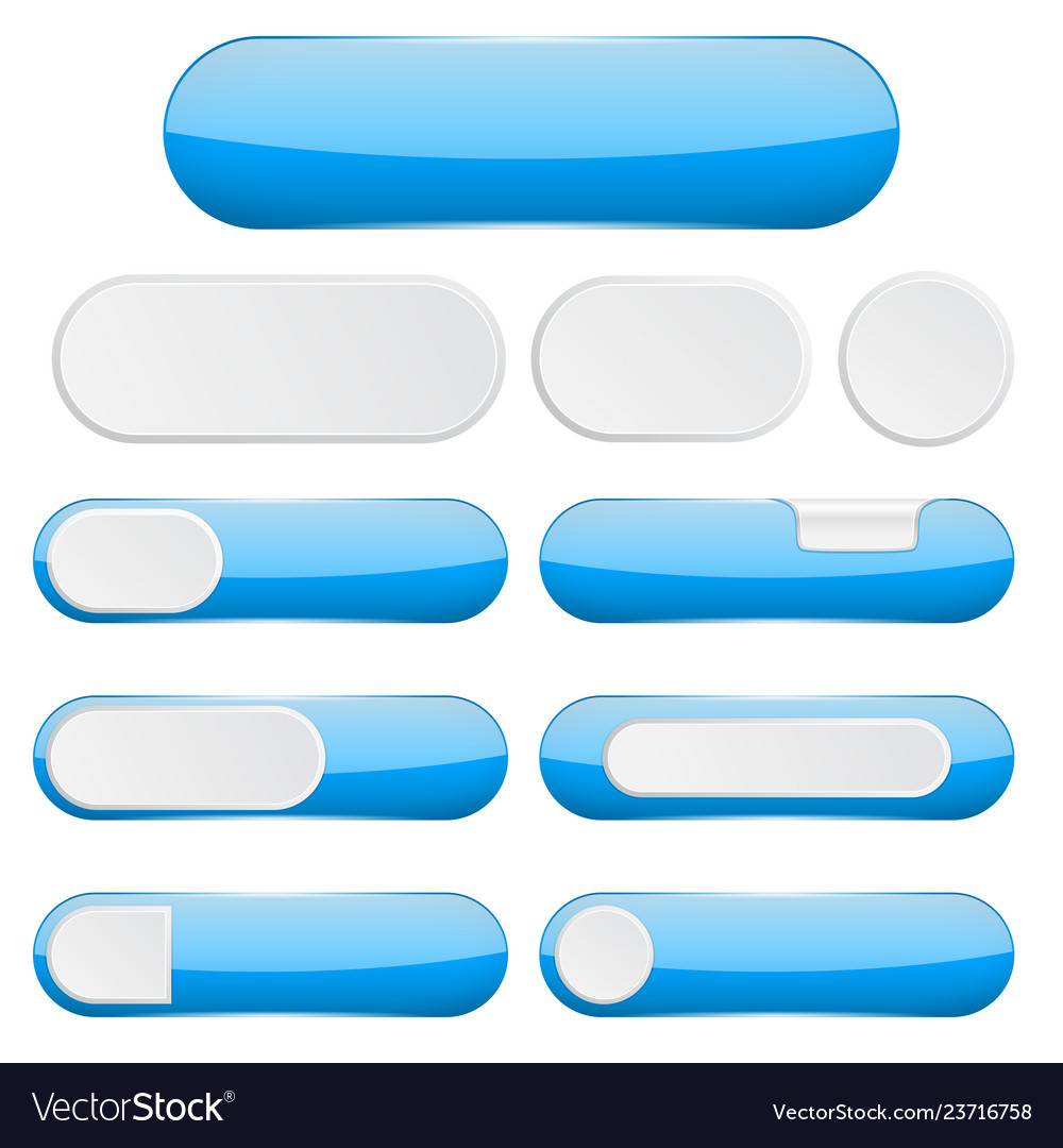Blue interface buttons web icons