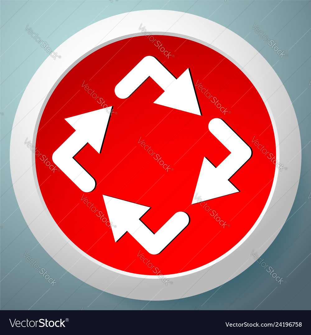 Circular arrows icon rotating clockwise vector image Circular arrows icon rotating clockwise