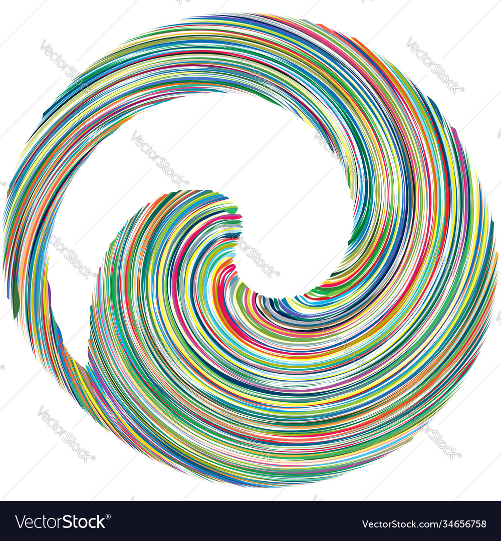 Circular spiral swirl twirl design element