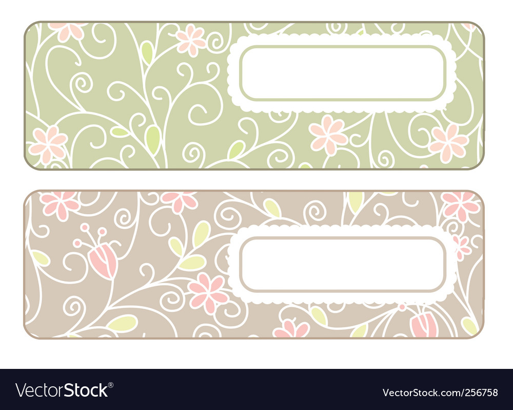 cute banners royalty free vector image vectorstock