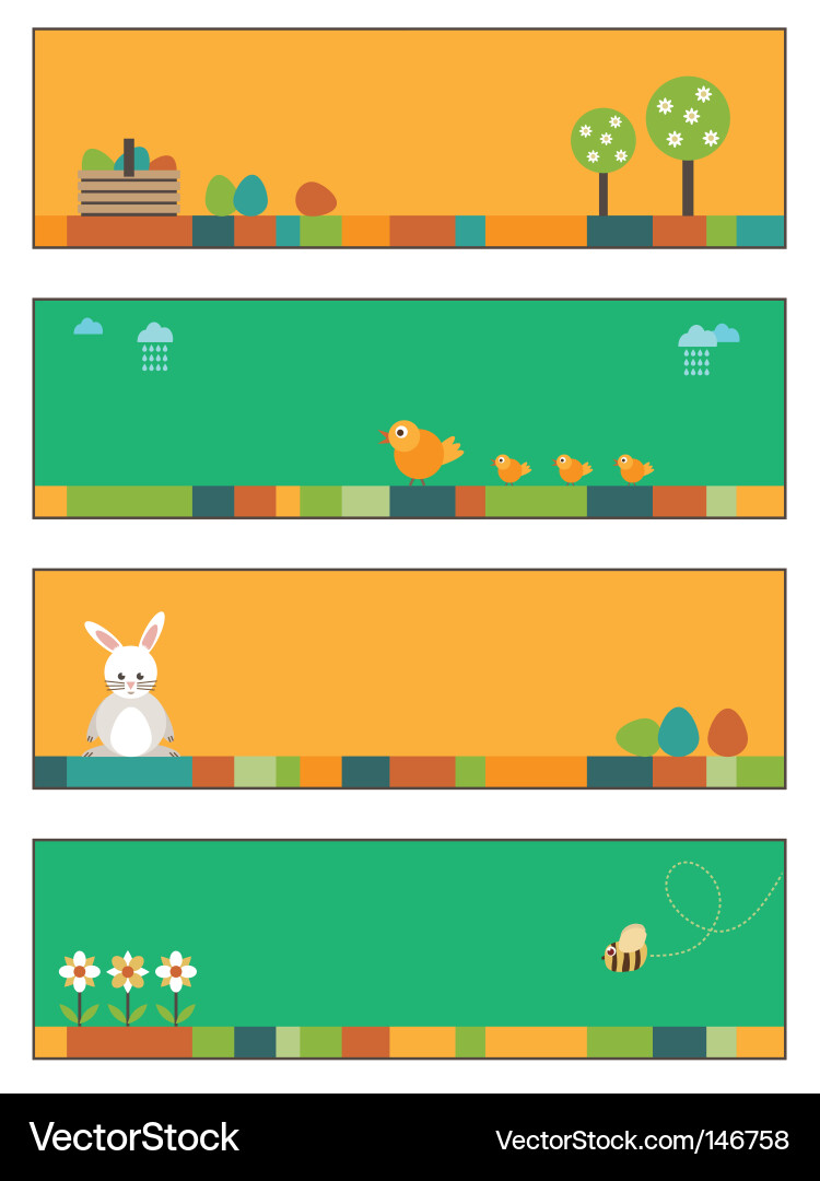 Easter banners Royalty Free Vector Image - VectorStock
